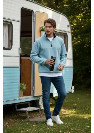 Slim Fit Anti-Pilling Erkek Polar 